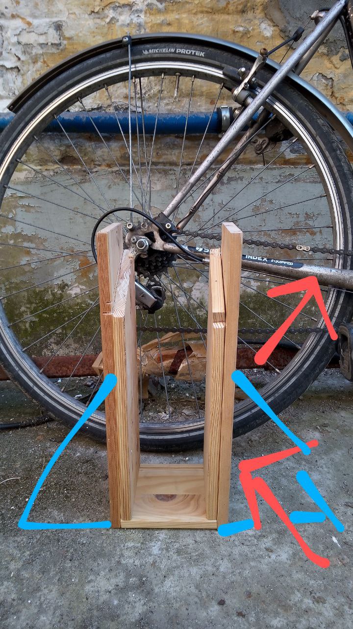 Construction du support bois - étape 1